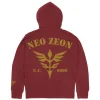 Mobile Suit Gundam Uc (Unicorn): Neo Zeon U.C.0096 Zip Hoodie / Burgundy-L