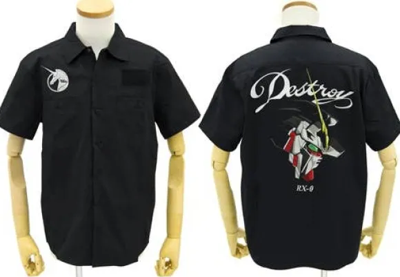 Mobile Suit Gundam Unicorn: Unicorn Gundam Embroidery Work Shirt / Black - M