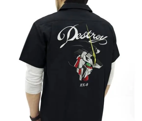 Mobile Suit Gundam Unicorn: Unicorn Gundam Embroidery Work Shirt / Black - XL