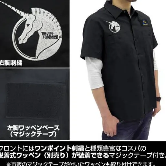 Mobile Suit Gundam Unicorn: Unicorn Gundam Embroidery Work Shirt / Black - XL