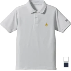 Mobile Suit Gundam: United Nation Troops Embroidered Polo Shirt WHITE L