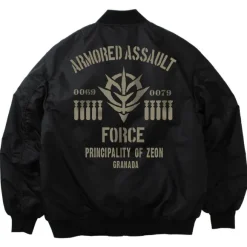 Mobile Suit Gundam: Zeon Assault Mobile Army MA-1 Jacket Black M