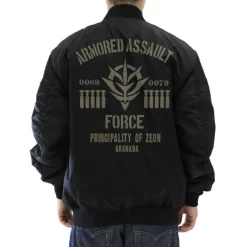 Mobile Suit Gundam: Zeon Assault Mobile Army MA-1 Jacket Black L