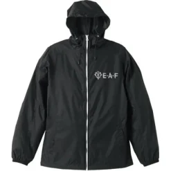 Mobile Suit Gundam: Zeon E.A.F. Hooded Windbreaker / Black x White - XL