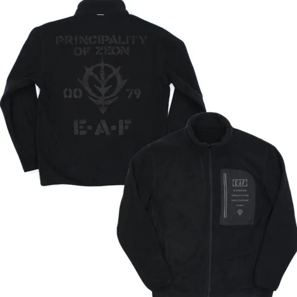 Mobile Suit Gundam: Zeon Earth Army Fleece Jacket Black XL