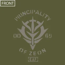 Mobile Suit Gundam: Zeon Earth Forces Heavyweight T-Shirt / Moss-L