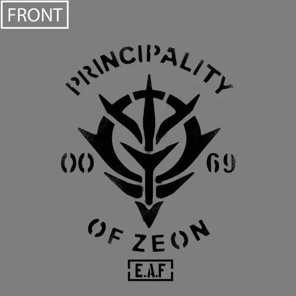 Mobile Suit Gundam: Zeon Earth Forces Heavyweight T-Shirt / Mix Gray-M