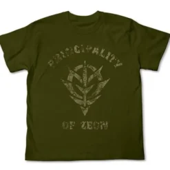 Mobile Suit Gundam: Zeon Faded Print T-Shirt / Moss-Xl