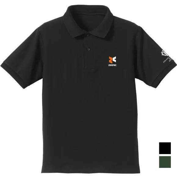 Mobile Suit Gundam: Zeonic Embroidered Polo Shirt / Black-L