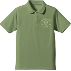 Mobile Suit Gundam Zeon Polo Shirt : Green Tea-XL