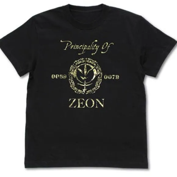 Mobile Suit Gundam: Zeon Vintage Gold T-shirt: Black - XL
