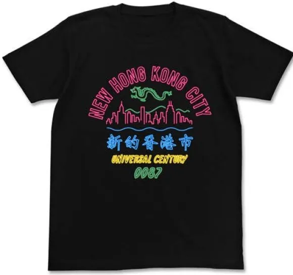 Mobile Suit Zeta Gundam: 0087 Hong Kong City T-Shirt: Black-L