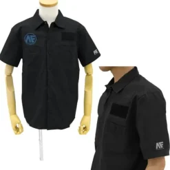 Mobile Suit Z Gundam Anaheim Logo Patch-Based Work Shirt : Black-L