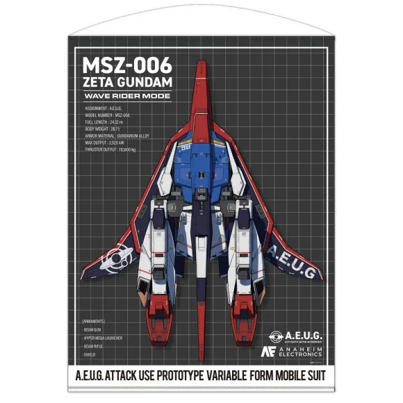 Mobile Suit Z Gundam: Original Waverider 100Cm Tapestry