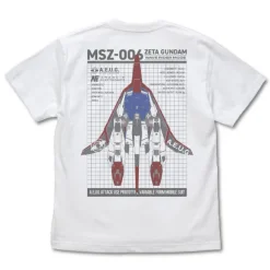 Mobile Suit Z Gundam: Original Waverider T-Shirt / White-L