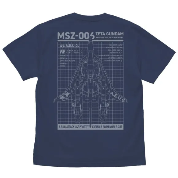 Mobile Suit Z Gundam: Original Wave Rider T-Shirt / Slate-L