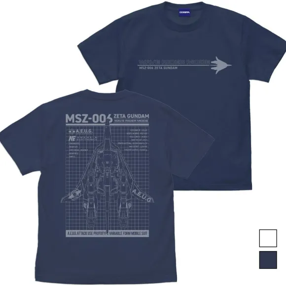 Mobile Suit Z Gundam: Original Wave Rider T-Shirt / Slate-L