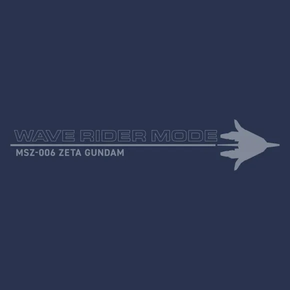 Mobile Suit Z Gundam: Original Wave Rider T-Shirt / Slate-Xl