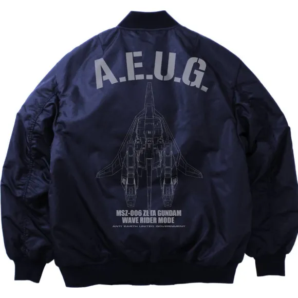 Mobile Suit Z Gundam: Original Waverider Ma-1 Jacket / Navy-M