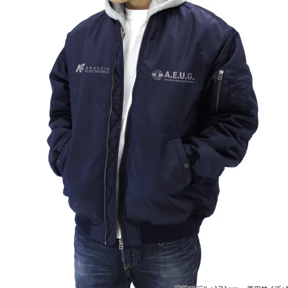 Mobile Suit Z Gundam: Original Waverider Ma-1 Jacket / Navy-L