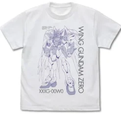 New Mobile Report Gundam W Endless Waltz: Wing Gundam Zero EW T-Shirt / White-M