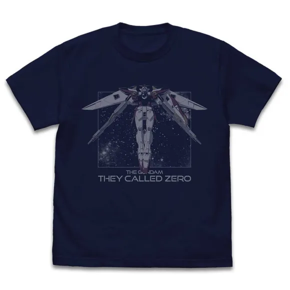 New Mobile Report Gundam Wing: Wing Gundam Zero Flight T-Shirt / Navy-L