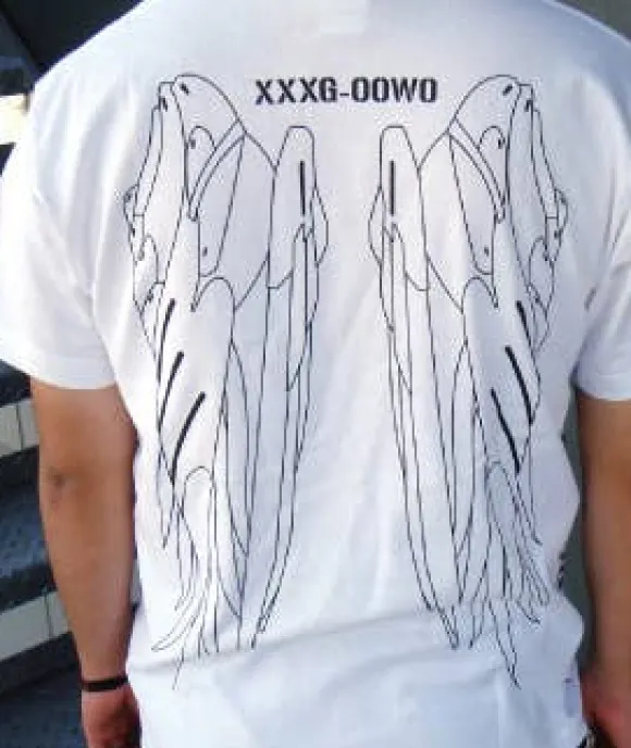 New Mobile Report Gundam W: Wing Gundam Zero T-Shirt / White-XL