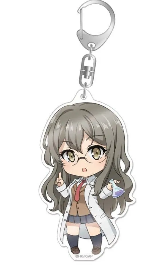 Rascal Does Not Dream of Bunny Girl Senpai: Nendoroid Plus Big Acrylic Keychain Rio Futaba 1