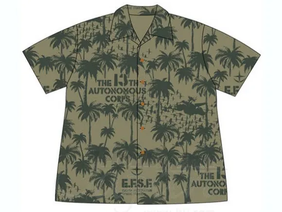 13th Autonomous Corps Aloha Shirt Moss L