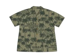 13th Autonomous Corps Aloha Shirt Moss L