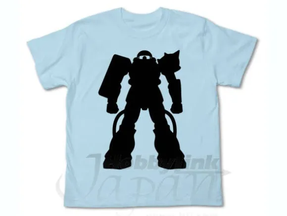 Zaku Silhouette T-Shirt Light Blue XL
