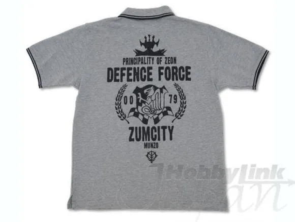 Zeon Defense Force Polo Shirt Mix Gray x Black L
