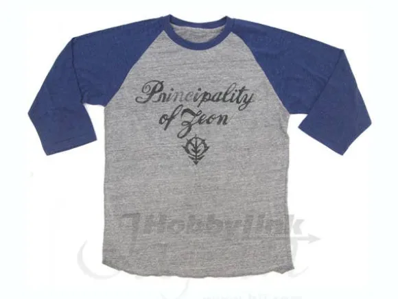 Zeon Raglan T-Shirt Heather Gray x Navy L