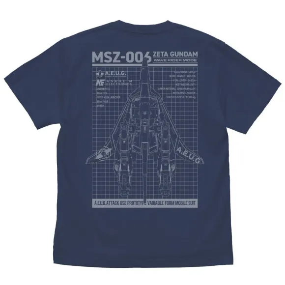 Zeta Gundam: Drawing Wave Rider T-shirt SLATE S
