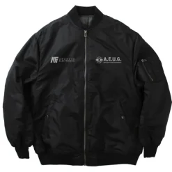 Zeta Gundam: Newly Drawn Wave Rider MA 1 Jacket BLACK XL
