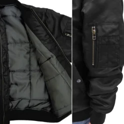 Zeta Gundam: Newly Drawn Wave Rider MA 1 Jacket BLACK XL