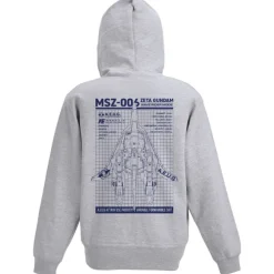 Zeta Gundam: Newly Drawn Wave Rider Zip Hoodie MIX GRAY XL